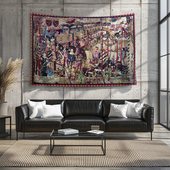 French Wall Tapestry Le Tournai Vintage Style Lightweight Hanging Art for Living Room & Bedroom Home Decor