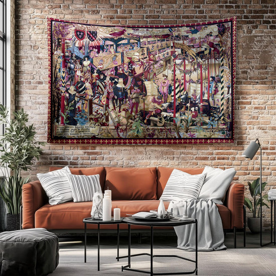 French Wall Tapestry Le Tournai Vintage Style Lightweight Hanging Art for Living Room & Bedroom Home Decor