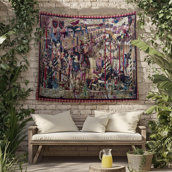 French Wall Tapestry Le Tournai Vintage Style Lightweight Hanging Art for Living Room & Bedroom Home Decor