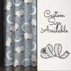 Kids Nursery Curtains with Gray White Moon Stars Sheep Lamb Design & Gift Pillowcase, Custom Sizes, Cozy Child Room Decor