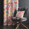 Pink Princess Nursery Curtain for Girls Room - Custom Size Anime Kids Colorful Window Drapes & Kids Room Decor