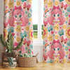 Pink Princess Nursery Curtain for Girls Room - Custom Size Anime Kids Colorful Window Drapes & Kids Room Decor