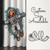 Space Astronaut Theme Curtains Custom Size | Kids Room Decor, Space Explorer Window Drapes, Outer Space Nursery Curtains