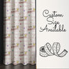 Kids Room Curtain Little Princess Crown Stars Pink Lines, Custom Size Window Drapes for Girls Nursery Decor
