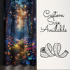 Colorful Flowers Forest Path Curtains for Girls Room, Custom Size Window Drapes & Gift Pillow Covers, Landscape Scenery Decor