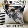 Space Astronaut Moon Curtain for Boys Room, Custom Size Window Drapes & Gift Pillow Cover, Kids Space Nursery Decor