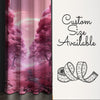 Pink Trees Forest Path Curtains for Girls Room, Floral Window Drapes, Custom Size Kids Nursery Decor & Gift Pillow Covers