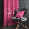 Pink White Princess Kids Nursery Curtains, Custom Size Drapes for Girls Room Decor, Gift Pillow Covers
