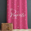 Pink White Princess Kids Nursery Curtains, Custom Size Drapes for Girls Room Decor, Gift Pillow Covers