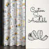 Kids Nursery Curtains Construction Vehicles, Custom Size Boys Room Drapes & Gift Pillow Covers, Yellow Road Equipment Decor