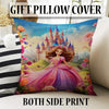 Floral Castle Colorful Princess Kids Nursery Curtains, Custom Size Window Drapes & Gift Pillow Covers for Girls Room Decor