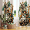 Safari Car Woodland Animals Nursery Kids Curtains & Nursery Window Drapes, Custom Size, Gift Pillow Covers for Toddler Room Decor