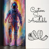 Colorful  Astronaut Space Nursery Kids Curtains & Nursery Window Drapes, Custom Size, Gift Pillow Covers for Toddler Room Decor