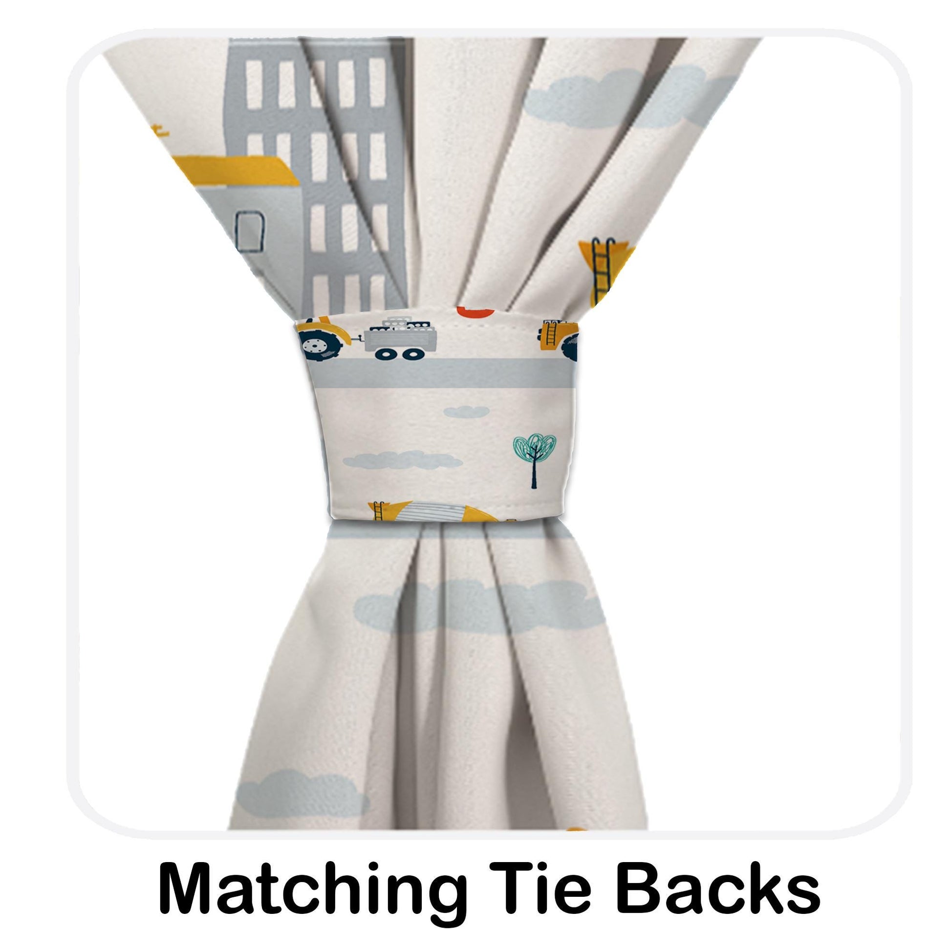 Construction Equipment Nursery Curtains Window Drapes, Custom Size Kids Room Decor, Gift Pillow Covers Toddler Room Houses, City Road Theme