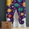 Galaxy Space Nursery Curtains & Gift Pillow Covers - Rocket Stars Planet Kids Room Drapes, Toddler Decor Gift, Custom Room Window Treatment