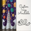 Galaxy Space Nursery Curtains & Gift Pillow Covers - Rocket Stars Planet Kids Room Drapes, Toddler Decor Gift, Custom Room Window Treatment