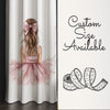 Cute Pink Ballerina Princess Kids Curtains & Pillow Covers, Custom Nursery Drapes, Room Decor for Girls Bedroom Window Treatment