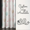 Nursery Curtains Pink Green Balloons Hearts, Custom Baby Room Drapes & Gift Pillow Covers, Cute Bedroom Window Treatment Decor