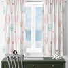 Nursery Curtains Pink Green Balloons Hearts, Custom Baby Room Drapes & Gift Pillow Covers, Cute Bedroom Window Treatment Decor