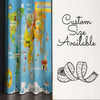 Educational Animal Earth Map Nursery Curtains – Custom Kids Room Drapes & Cute Bedroom Window Treatment Decor with Gift Pillow Covers