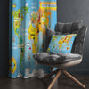 Educational Animal Earth Map Nursery Curtains – Custom Kids Room Drapes & Cute Bedroom Window Treatment Decor with Gift Pillow Covers