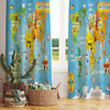 Educational Animal Earth Map Nursery Curtains – Custom Kids Room Drapes & Cute Bedroom Window Treatment Decor with Gift Pillow Covers