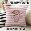 Cute Pink Girl Ballerina Bear Nursery Curtains – Custom Kids Room Drapes & Cute Bedroom Window Treatment Decor with Gift Pillow Covers