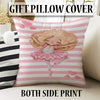 Cute Pink Blonde Ballerina Girl Nursery Curtains – Custom Kids Room Drapes & Cute Bedroom Window Treatment Decor with Gift Pillow Covers