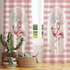 Cute Pink Flamingo Animal Girl Nursery Curtains – Custom Kids Room Drapes & Cute Bedroom Window Treatment Decor with Gift Pillow Covers