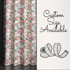 Colorful Flowers Floral Roses Girl Nursery Curtains – Custom Kids Room Drapes & Cute Bedroom Window Treatment Decor with Gift Pillow Covers