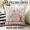 Nursery Curtains with Cute Pink Ship Lamb Bear Animals – Custom Baby Room Drapes, Girls Baby Room Decor with Gift Pillow Covers