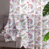 Sheer Unicorn Curtain for Girls Kids Room - Colorful Rainbow Floral Nursery Net Voile, Lightweight Machine Washable - Matching Accessories