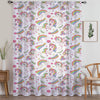 Sheer Unicorn Curtain for Girls Kids Room - Colorful Rainbow Floral Nursery Net Voile, Lightweight Machine Washable - Matching Accessories