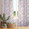 Sheer Unicorn Curtain for Girls Kids Room - Colorful Rainbow Floral Nursery Net Voile, Lightweight Machine Washable - Matching Accessories