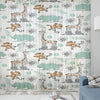 Sheer Woodland Animal Curtain for Kids Room – Monkey Giraffe Hippo Nursery Net Voile, Lightweight & Machine Washable - Matching Accessories