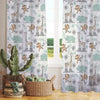 Sheer Woodland Animal Curtain for Kids Room – Monkey Giraffe Hippo Nursery Net Voile, Lightweight & Machine Washable - Matching Accessories