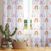 Sheer Cute Rainbow Curtain for Girls Kids Room – Bohemian Nursery Net Voile, Lightweight & Machine Washable - Matching Accessories