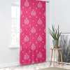 Pink White Damask Sheer Curtain for Kids Room –Girls Nursery Net Voile, Lightweight & Machine Washable - Matching Accessories