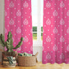 Pink White Damask Sheer Curtain for Kids Room –Girls Nursery Net Voile, Lightweight & Machine Washable - Matching Accessories