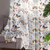 Bohemian Rainbow Hearts Sheer Curtain for Kids Room –Baby Nursery Net Voile, Lightweight & Machine Washable - Matching Accessories