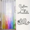 Colorful Rainbow Sheer Curtain for Girls Kids Room –Baby Nursery Net Voile, Lightweight & Machine Washable - Matching Accessories