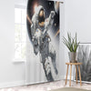 Astronaut Space Sheer Curtain for Girls Room, Lightweight Spaceman Nursery Net Voile, Kids Room Window Drapes, Machine Washable
