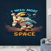 Astronaut Sheer Curtain for Kids Room, Lightweight Space Nursery Net Voile, Kids Room Window Drapes, Machine Washable