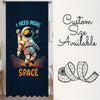 Astronaut Sheer Curtain for Kids Room, Lightweight Space Nursery Net Voile, Kids Room Window Drapes, Machine Washable