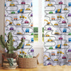 Construction Equipment Sheer Curtain for Kids Room, Lightweight Road Car Nursery Net Voile, Kids Room Window Drapes, Machine Washable