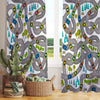 City Road Map Sheer Curtain for Kids Room, Lightweight Traffic Car Nursery Net Voile, Kids Room Window Drapes, Machine Washable