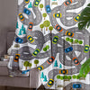 City Road Map Sheer Curtain for Kids Room, Lightweight Traffic Car Nursery Net Voile, Kids Room Window Drapes, Machine Washable