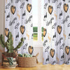 I love you Sheer Curtain for Kids Room, Lightweight Hearts Nursery Net Voile, Kids Room Window Drapes, Machine Washable