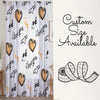 I love you Sheer Curtain for Kids Room, Lightweight Hearts Nursery Net Voile, Kids Room Window Drapes, Machine Washable