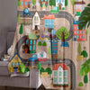 Houses Road Town Map Sheer Curtain for Girls Kids Room, Lightweight  Nursery Net Voile, Kids Room Window Drapes, Machine Washable